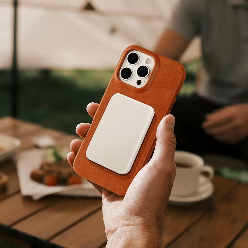 Sinco custom leather phone case with magnetic card holder