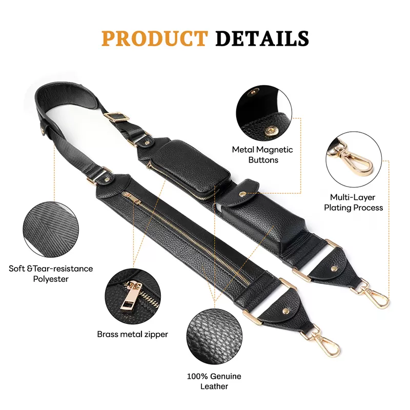 Sinco leather custom straps for bag shoulder
