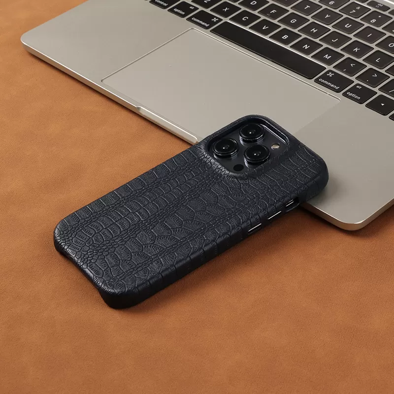 Sinco custom color snake pattern leather phone case