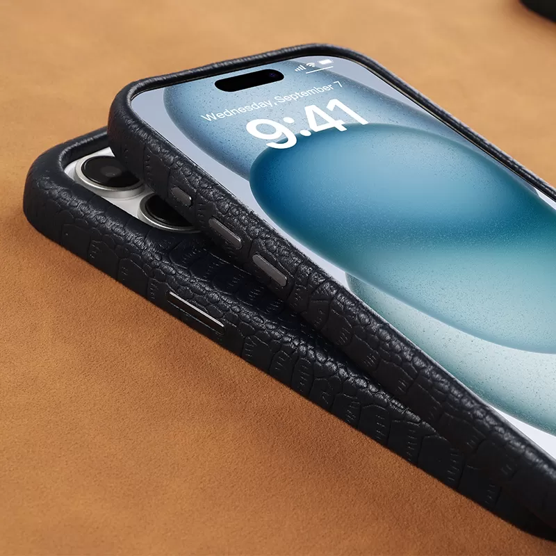 Sinco custom color snake pattern leather phone case
