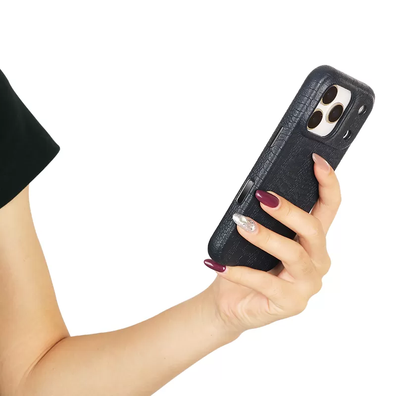 Sinco custom color snake pattern leather phone case