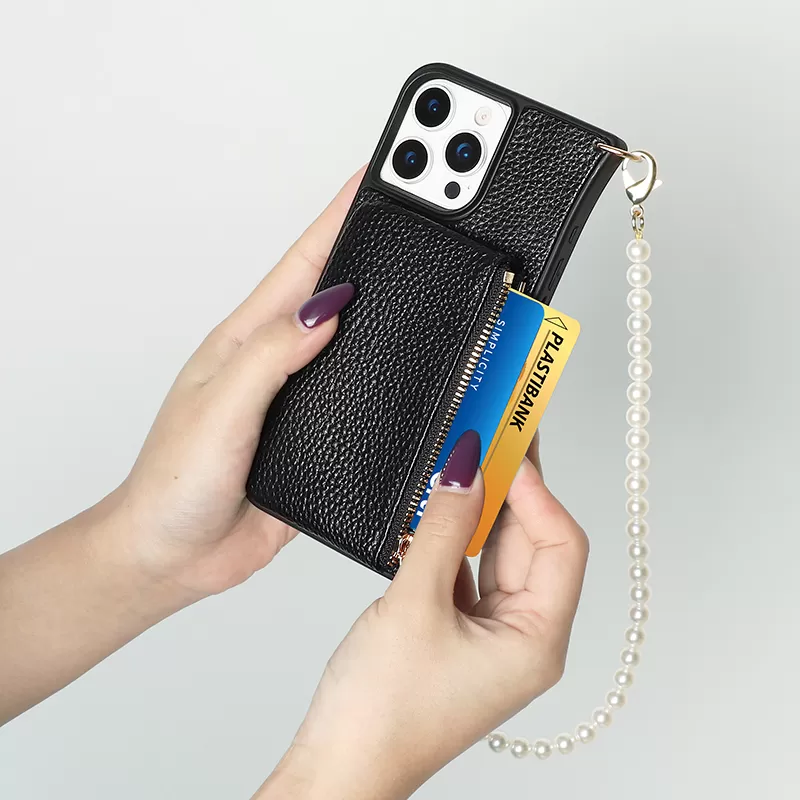 Sinco phone case with crossbody strap custom leather