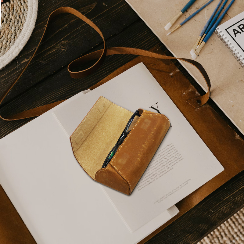 Sinco practical leather eyewear cases custom logo