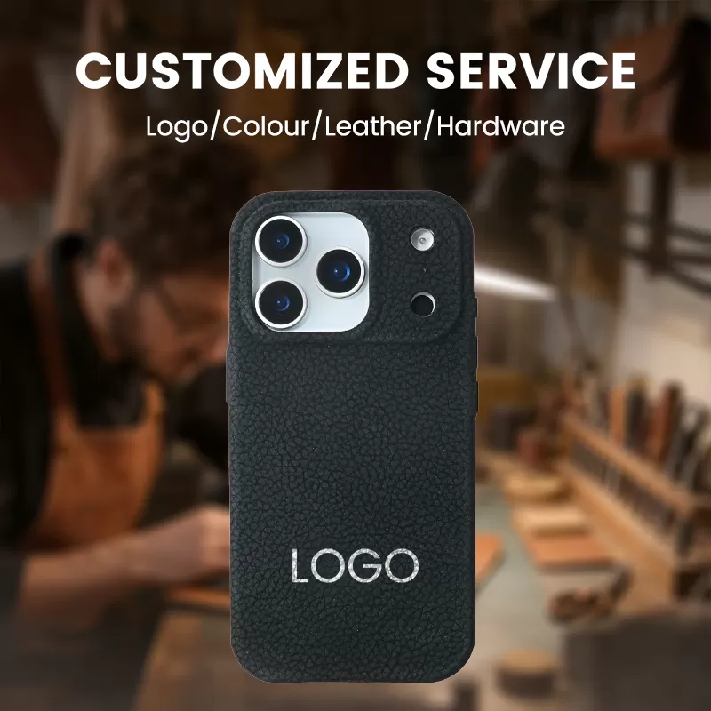 Sinco luxury cowhide leather cellphone accessories custom