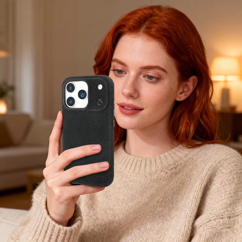 Sinco luxury cowhide leather cellphone accessories custom