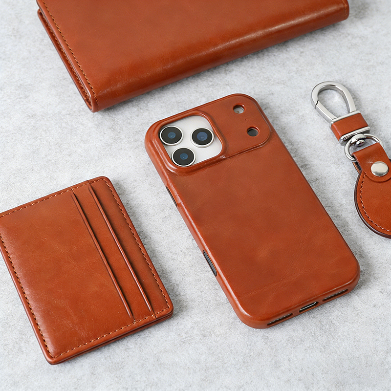 Sinco retro leather glossy leather case cover for phone