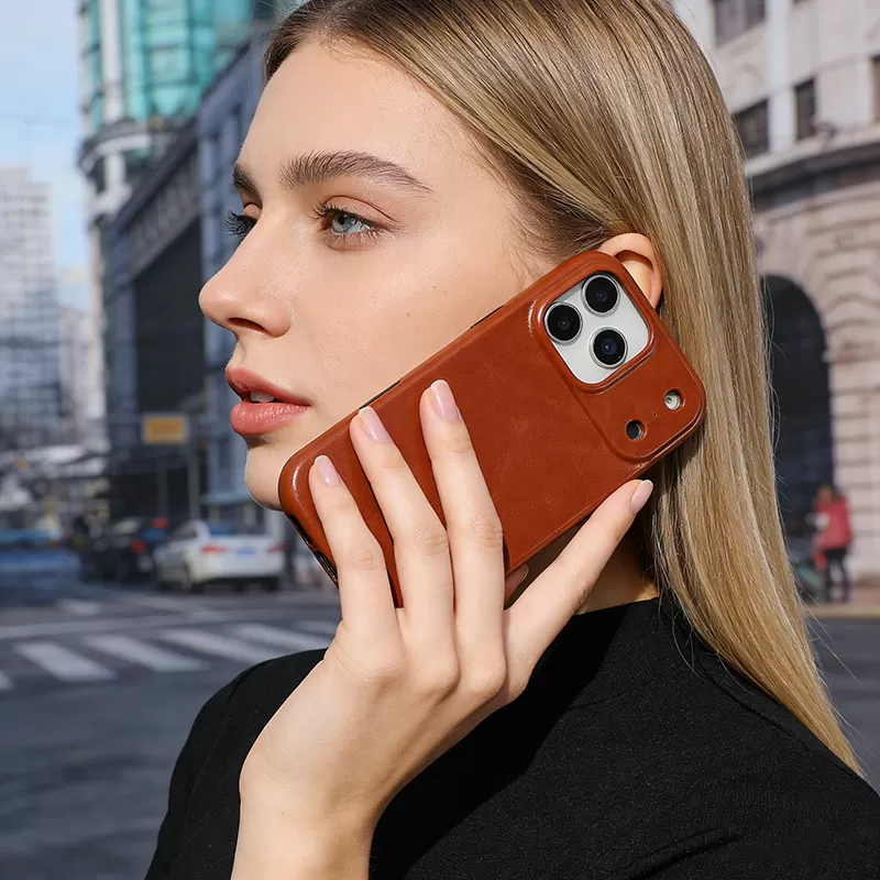 Sinco retro leather glossy leather case cover for phone