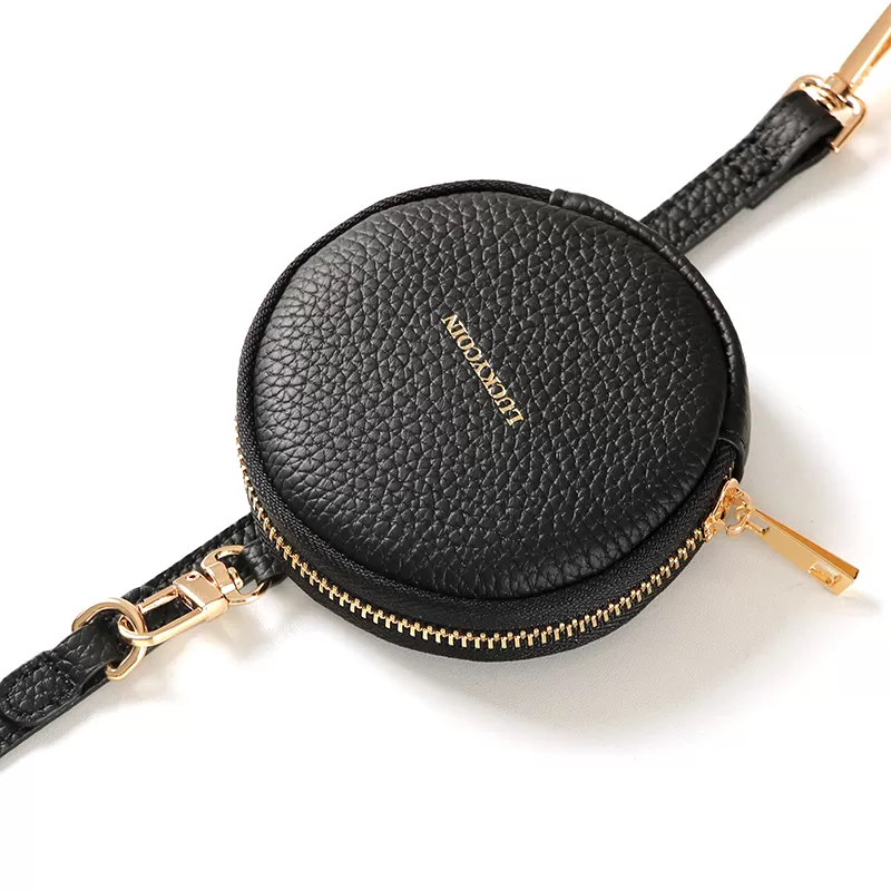 Sinco cowhide leather phone case with pouch custom