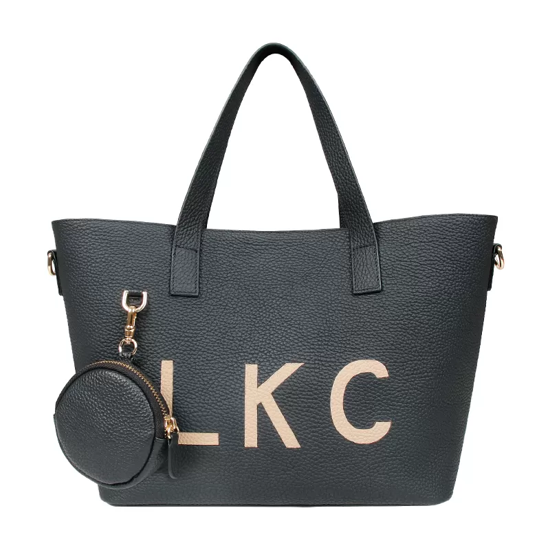 Sinco premium cowhide pattern leather tote bag custom