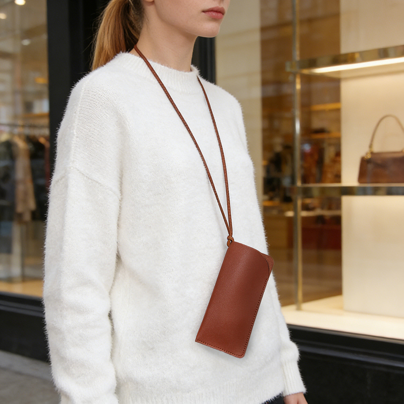 Sinco custom eyewear genuine leather cases lanyard design