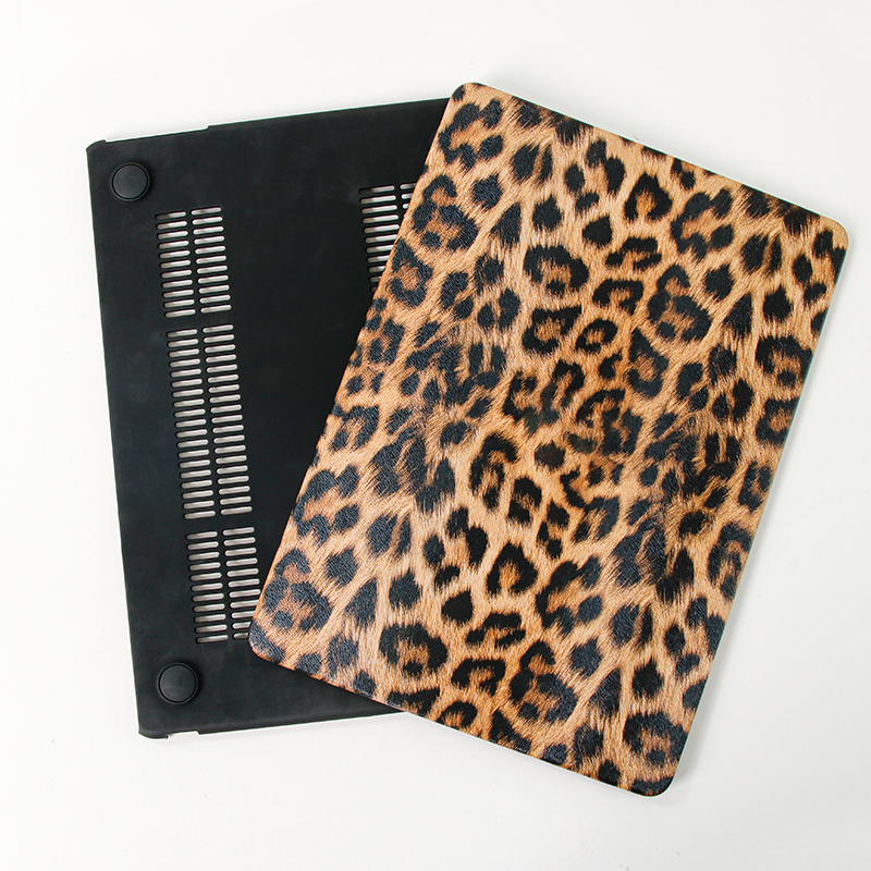 Sinco custom pu leather leopard laptop case cover trendy