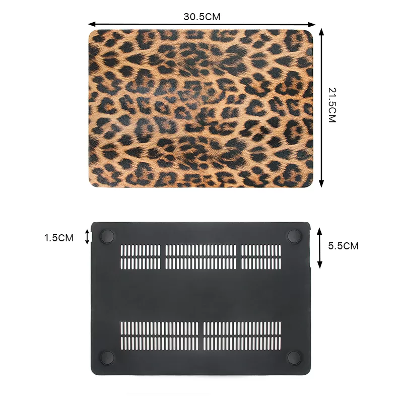 Sinco custom pu leather leopard laptop case cover trendy