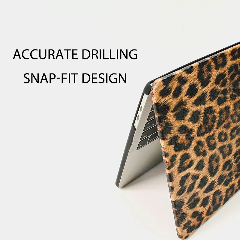 Sinco custom pu leather leopard laptop case cover trendy