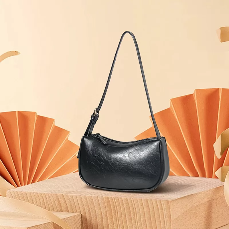 Sinco custom black leather shoulder bag for women 2026