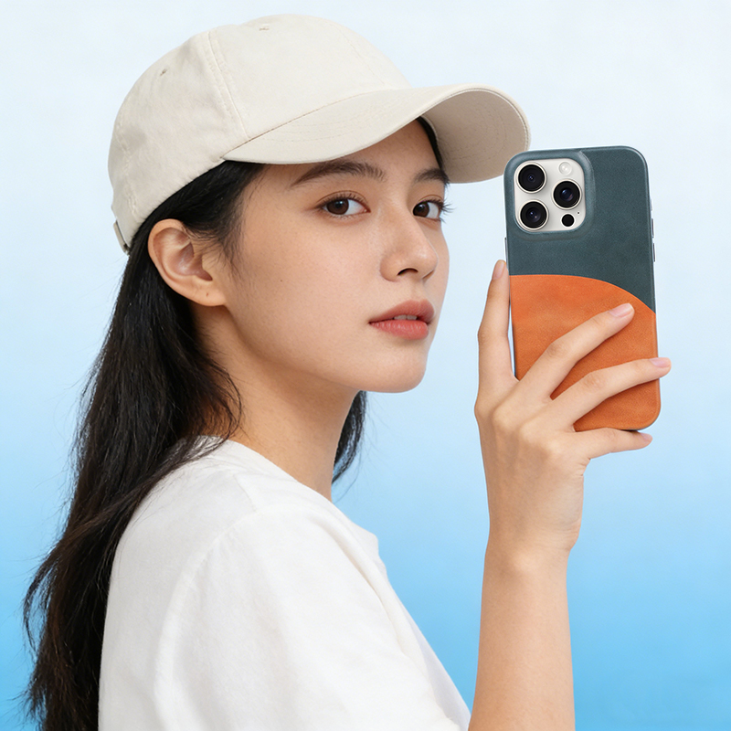 Sinco luxury PU leather phone case custom