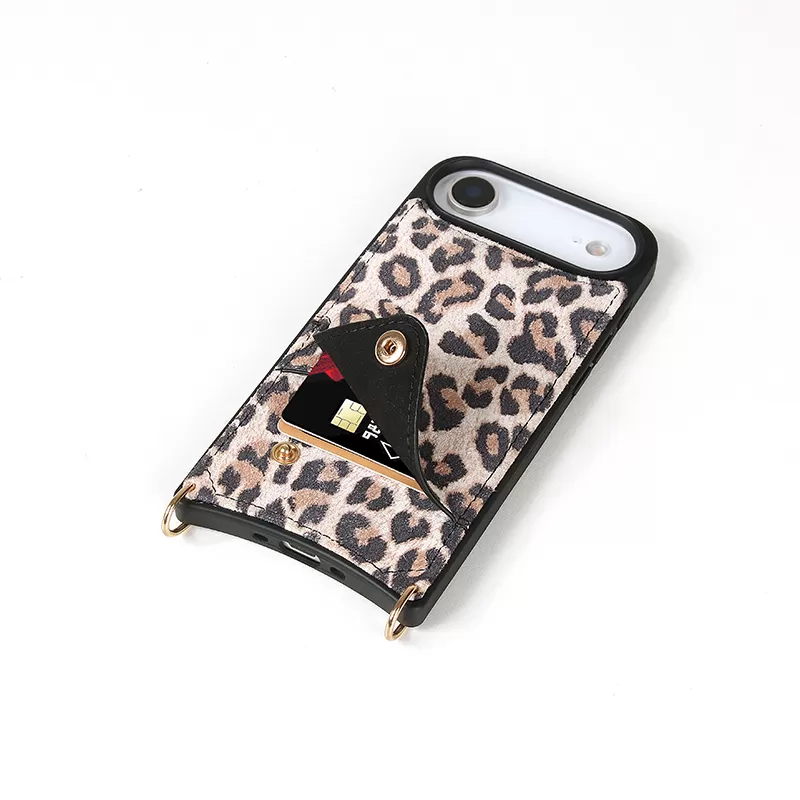 Sinco leopard print phone case with card slot