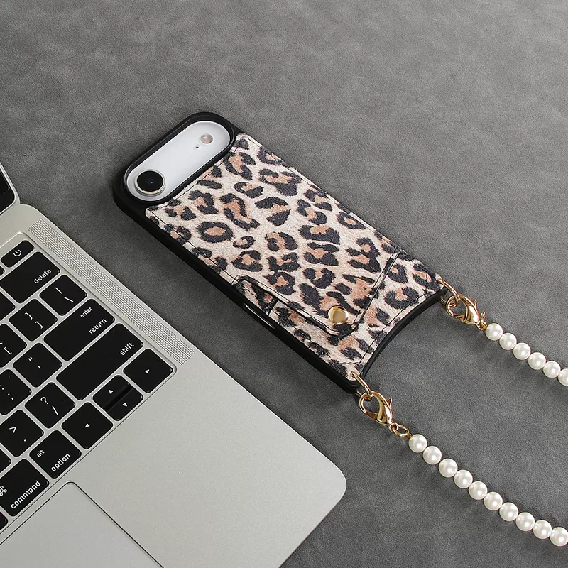 Sinco leopard print phone case with card slot