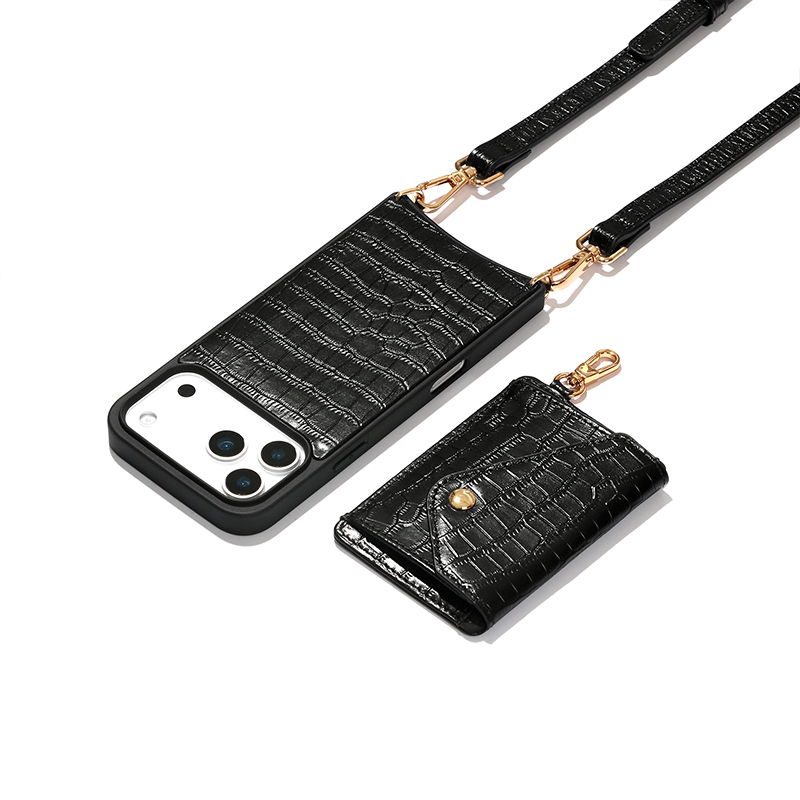 Sinco custom leather phone case with detachable card holder