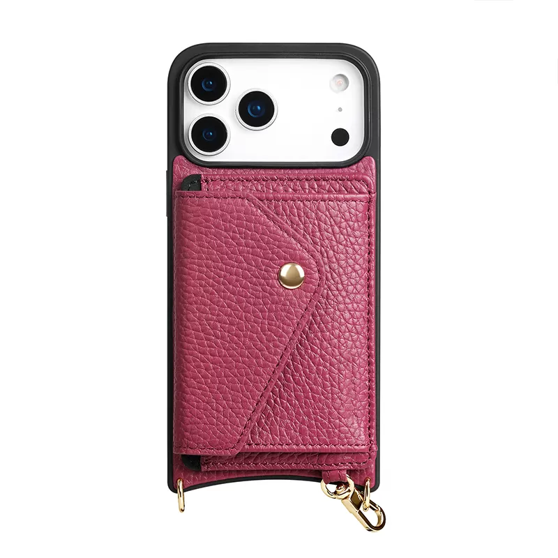 Sinco custom leather phone case with detachable card holder