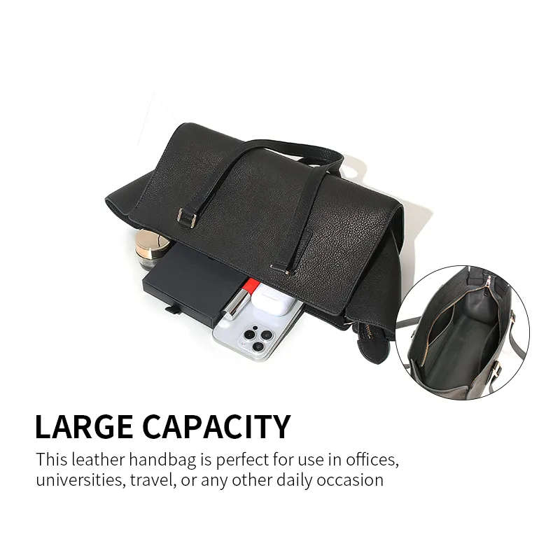 Sinco custom top grain leather tote bag for women