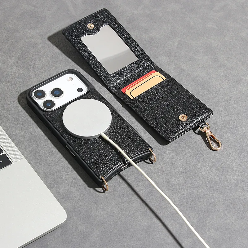 Sinco custom crossbody phone case with detachable card holder
