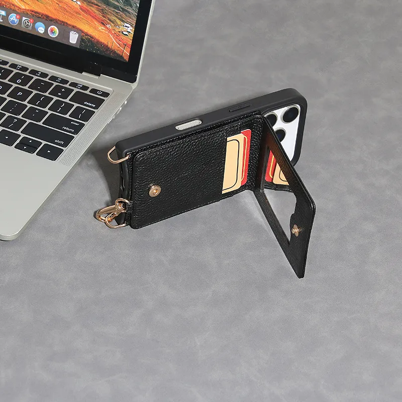 Sinco custom crossbody phone case with detachable card holder