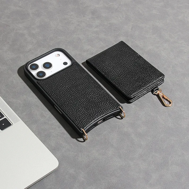 Sinco custom crossbody phone case with detachable card holder