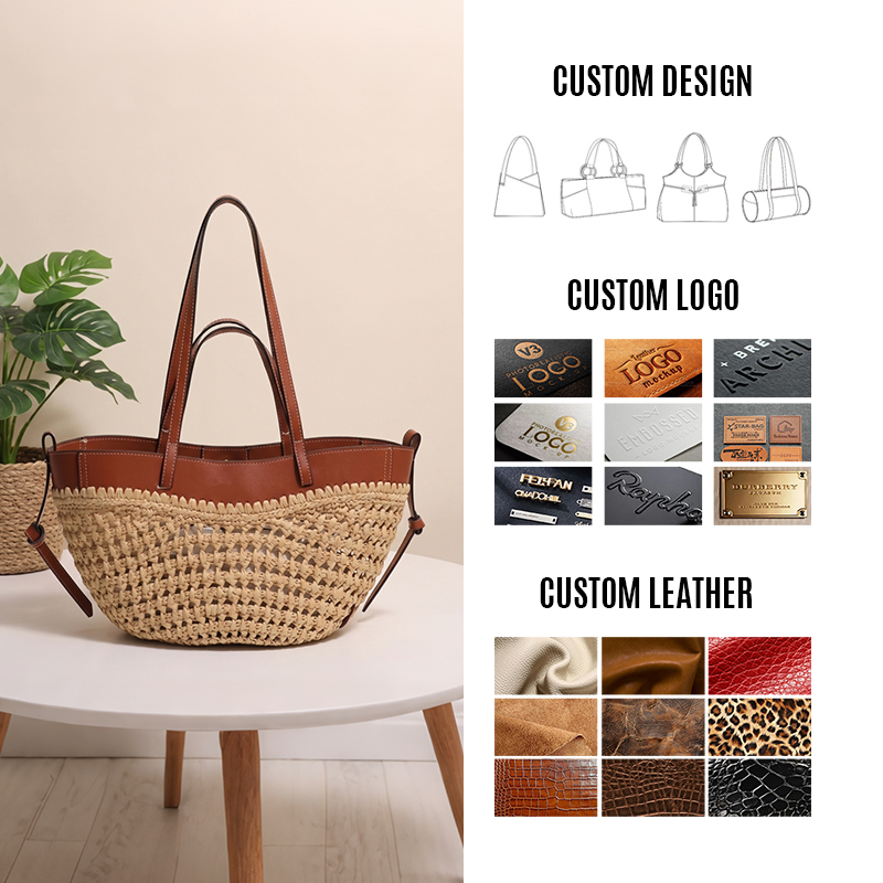 Sinco Fashion Bohemian Raffia Woven Tote Bag