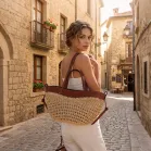 Premium Raffia & Leather Tote Bag for Your Brand