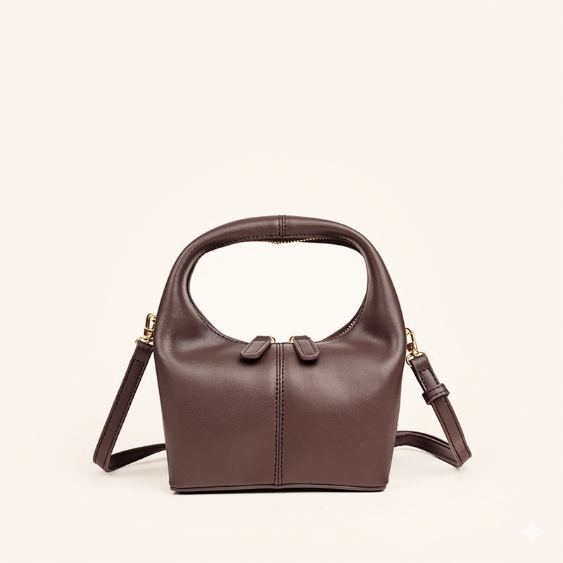 Sinco Genuine Leather Handbag with Crossbody Strap