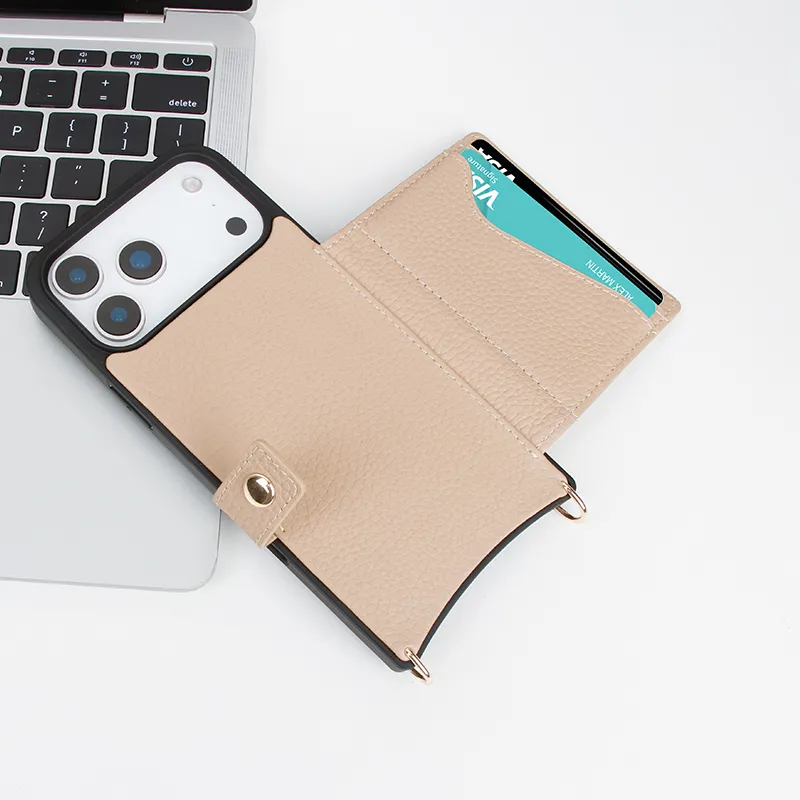 Sinco Custom Leather Wallet Phone Case with Detachable Card Holder