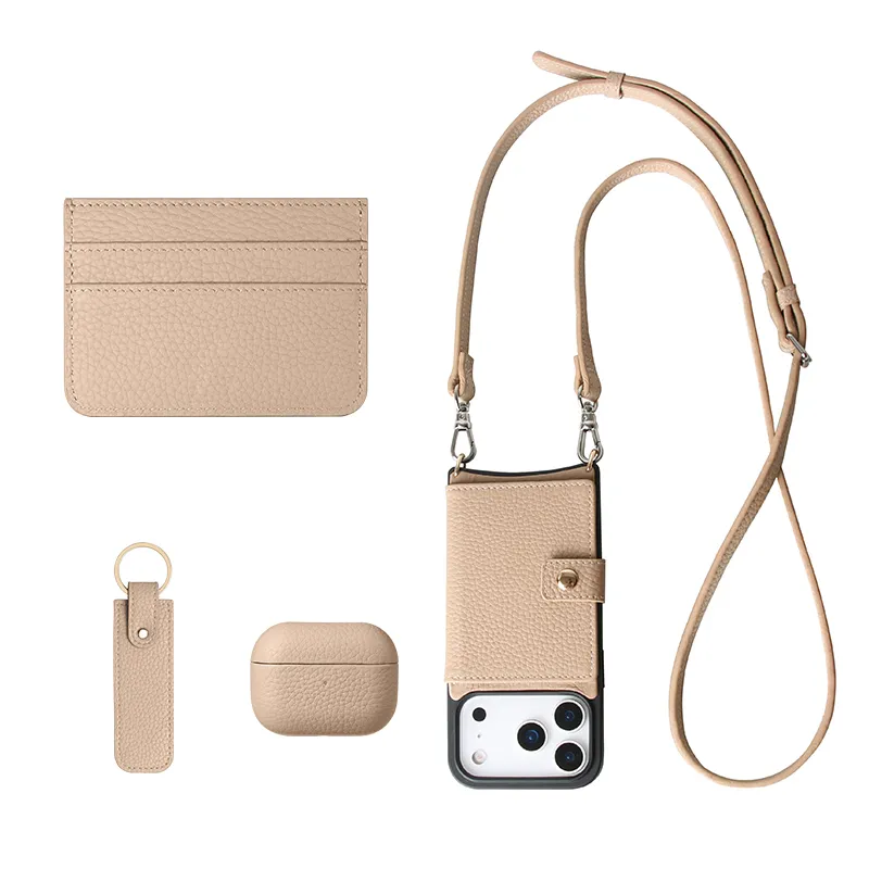 Sinco Custom Leather Wallet Phone Case with Detachable Card Holder