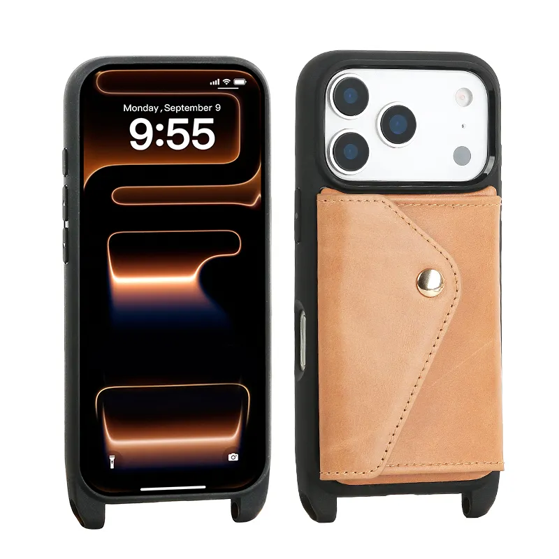Sinco Vintage Leather Wallet Phone Case for iPhone 17 18 Pro Max