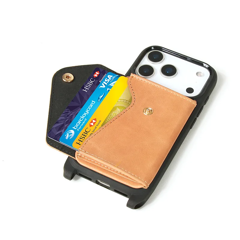 Sinco Vintage Leather Wallet Phone Case for iPhone 17 18 Pro Max