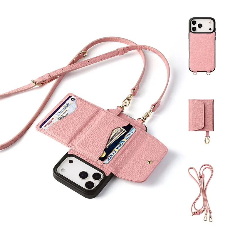 Sinco Custom Genuine Leather Wallet Phone Case for iPhone