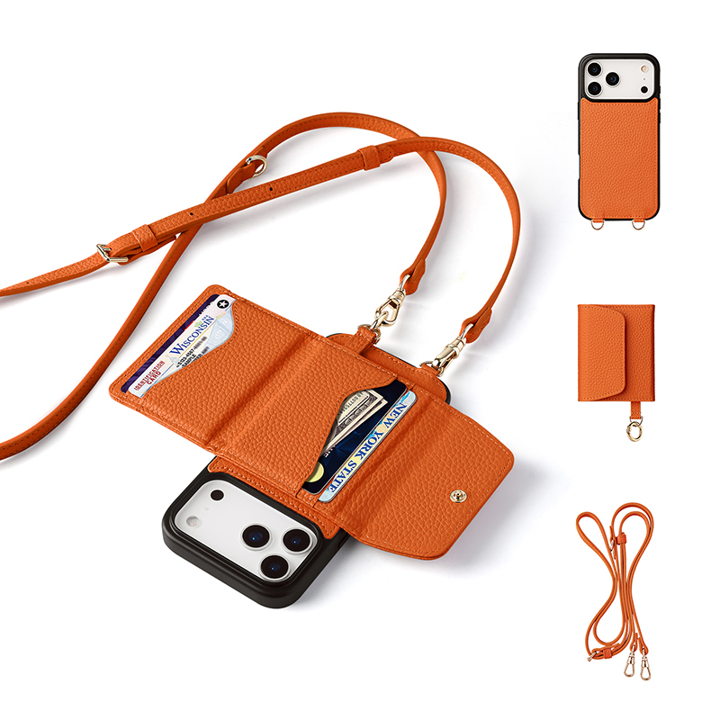 Sinco Custom Genuine Leather Wallet Phone Case for iPhone 18 Pro Max