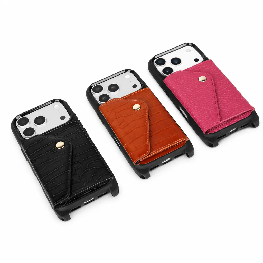 Sinco Custom Genuine Leather Wallet Phone Case for iPhone 18 Pro Max