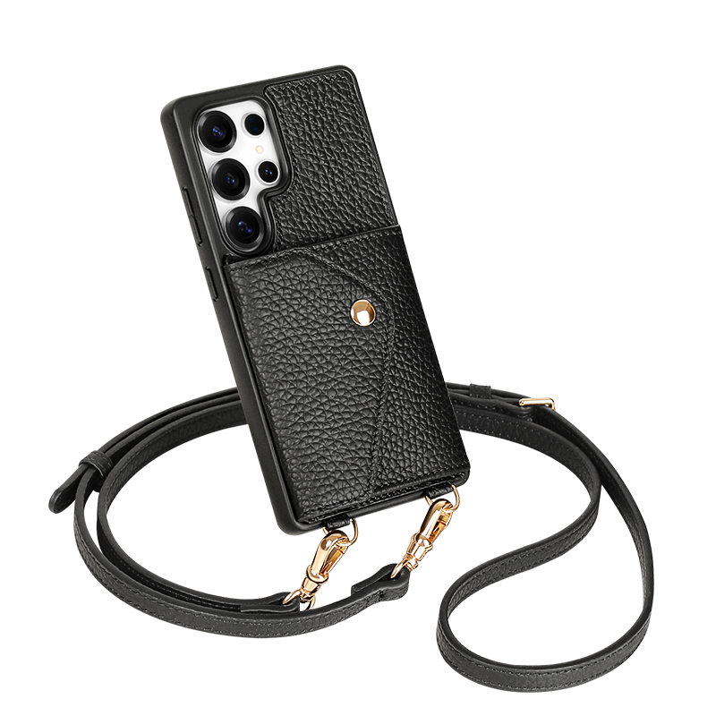 Sinco Custom Genuine Leather Crossbody Phone Case for Samsung
