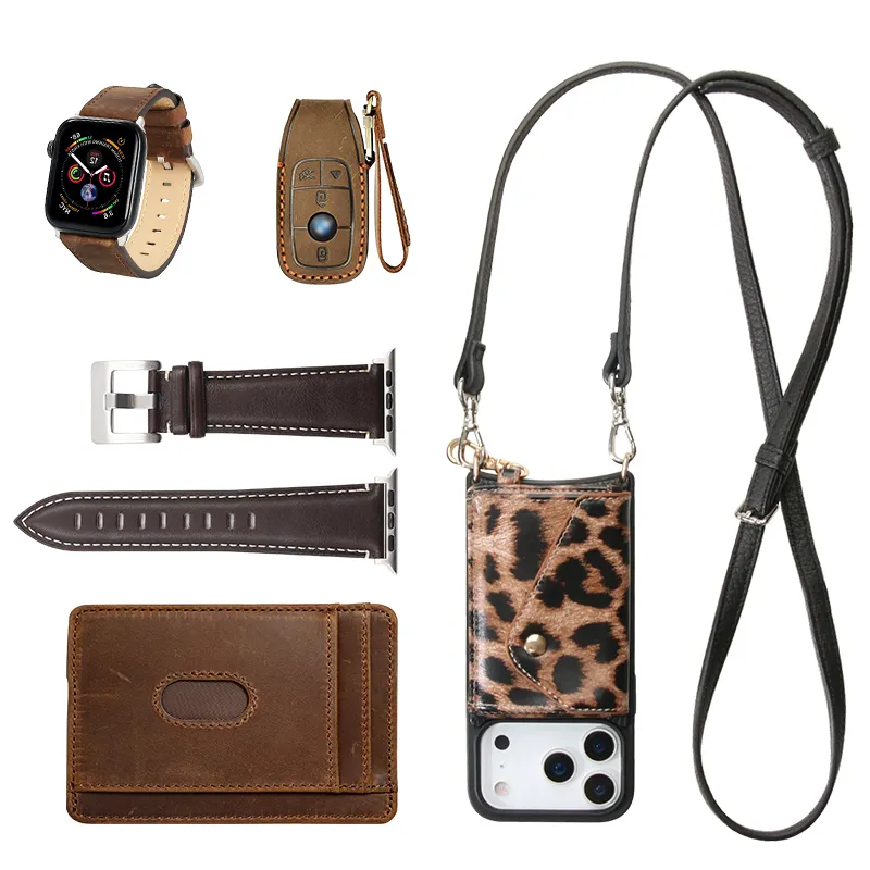 Sinco Custom Genuine Leather Magnetic Wallet Phone Case for iPhone 17 18 Pro Max